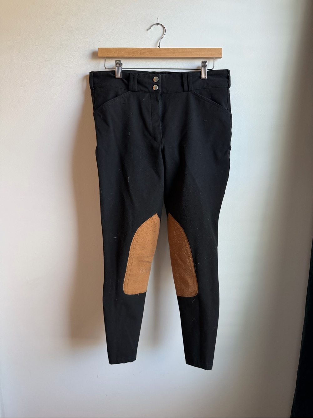 Dover Saddlery Wellesley Womens horse riding pants equestrian black breeches 30